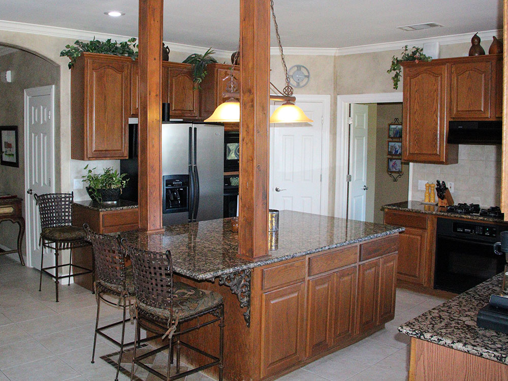 kitchen remodel with granite island